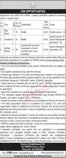 WAPDA Jobs 2024 | New NARDA Vacaies in Pakistan Apply