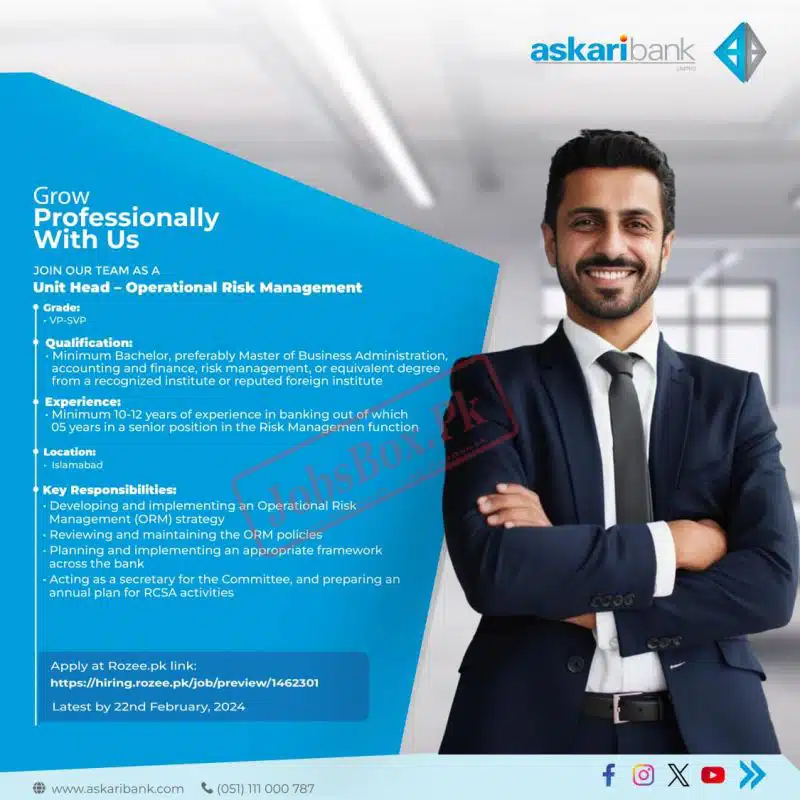 Askari Bank Limited Opportunities | ABL Jobs 2024 Careers in Pakistan