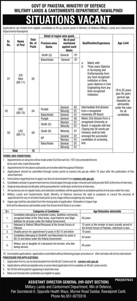 Join Ministry of Defence Jobs 2024 Class Four