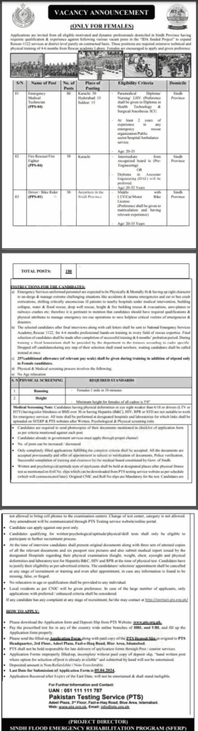 Rescue 1122 Jobs in Sindh 2024 Advertisement Apply Online