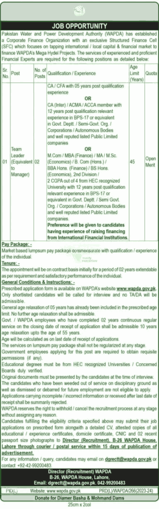 New WAPDA Jobs 2024 | Apply Online www.wapda.gov.pk Careers